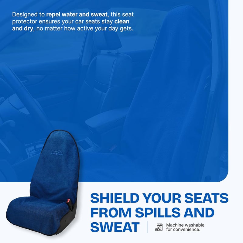 Auto Haus Waterproof Car Seat Towel Cover – Sweatproof Seat Towel Protector, Quick-Dry, Non-Slip, Washable – Universal Front Seat Cover for Cars, SUVs & Trucks – Great for Gym/Post-Workout, Beach, Snow - Image 5